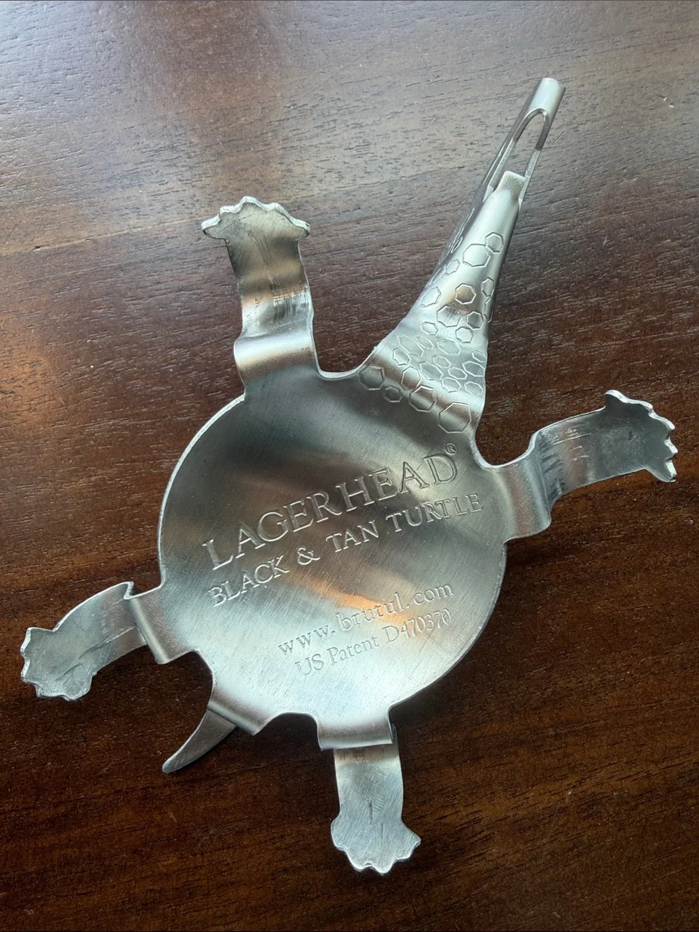 Brutul Black & Tan Lagerhead Turtle Spoon & Wall Bottle Opener - Silver
